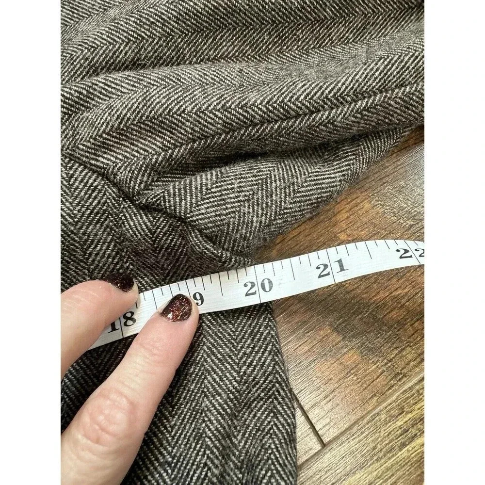 American Eagle Brown 2 Button Wool Blend Blazer L… - image 8